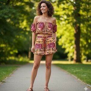 NWT / Anthropologie Yellow and Black Patterned Blouse